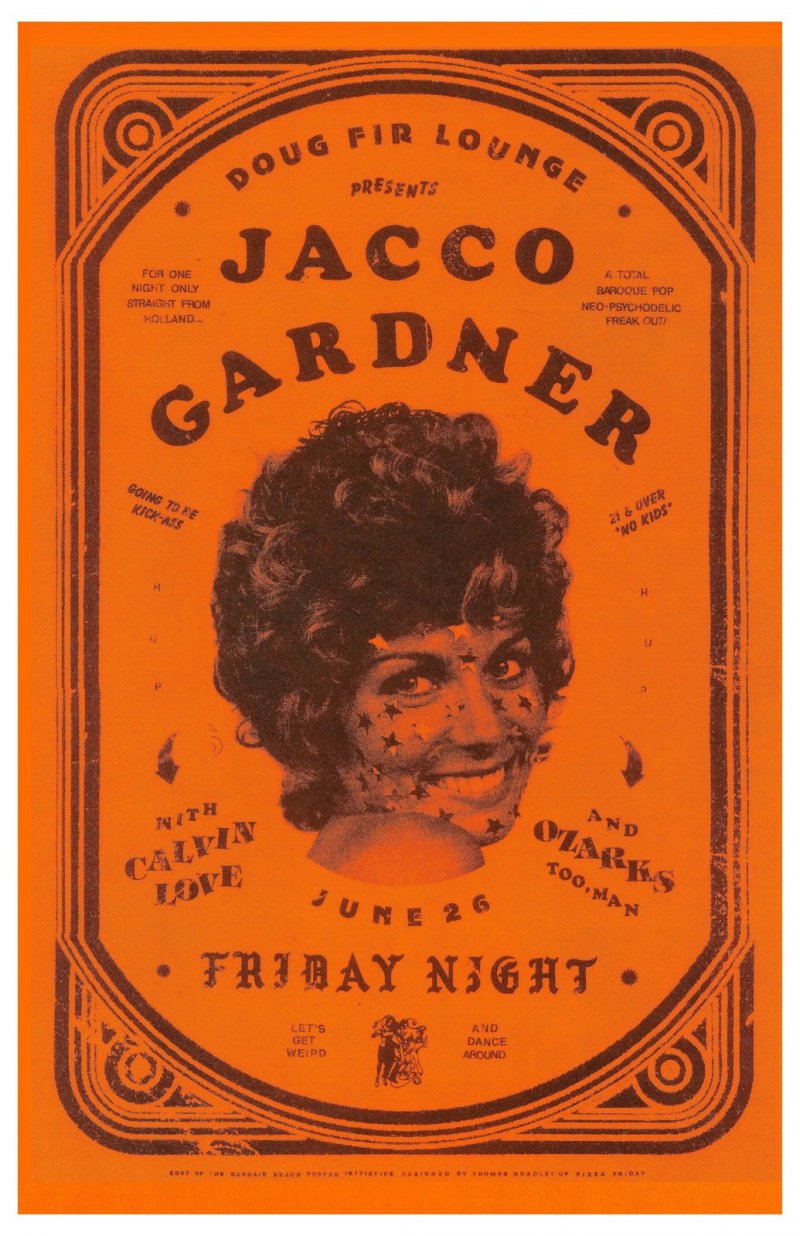 Gardner JACCO GARDNER 2015 Gig POSTER Portland Oregon Concert