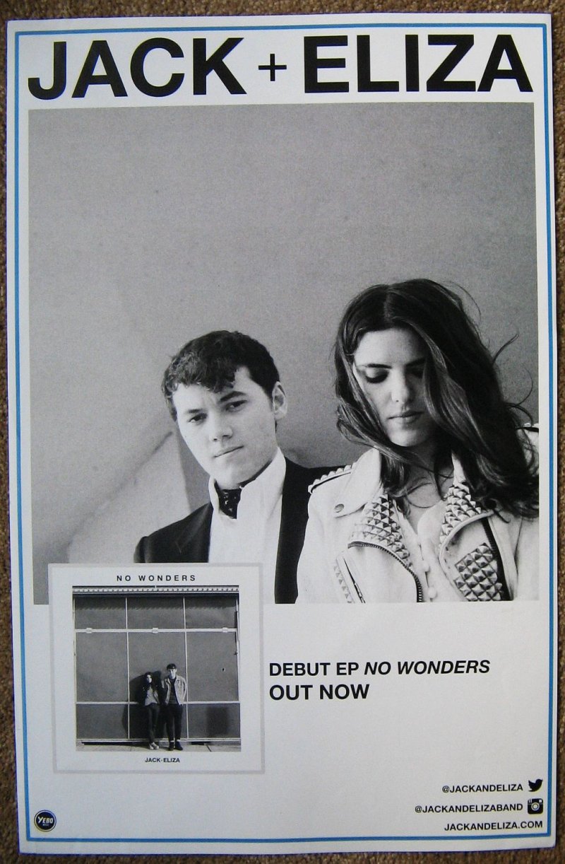 Image 0 of JACK + ELIZA Album POSTER No Wonders 2-Sided 11x17