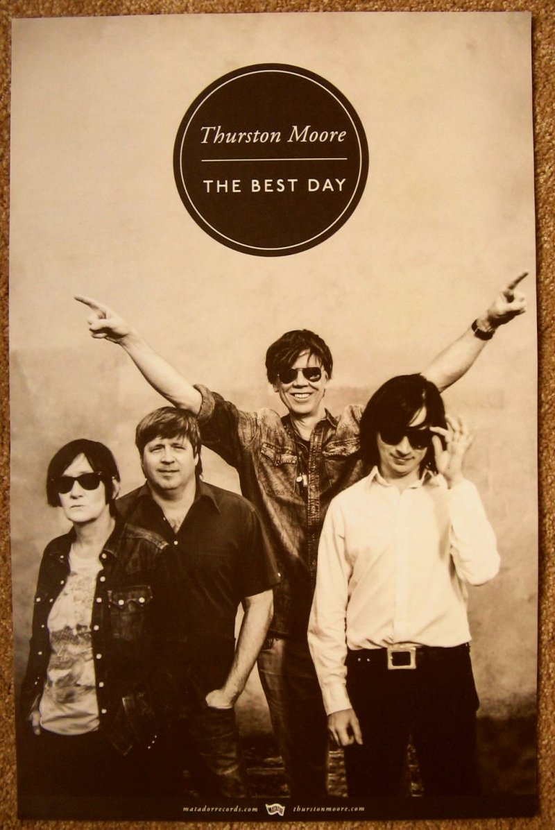 Image 1 of Moore THURSTON MOORE Album POSTER Sonic Youth The Best Day 2-Sided 11x17