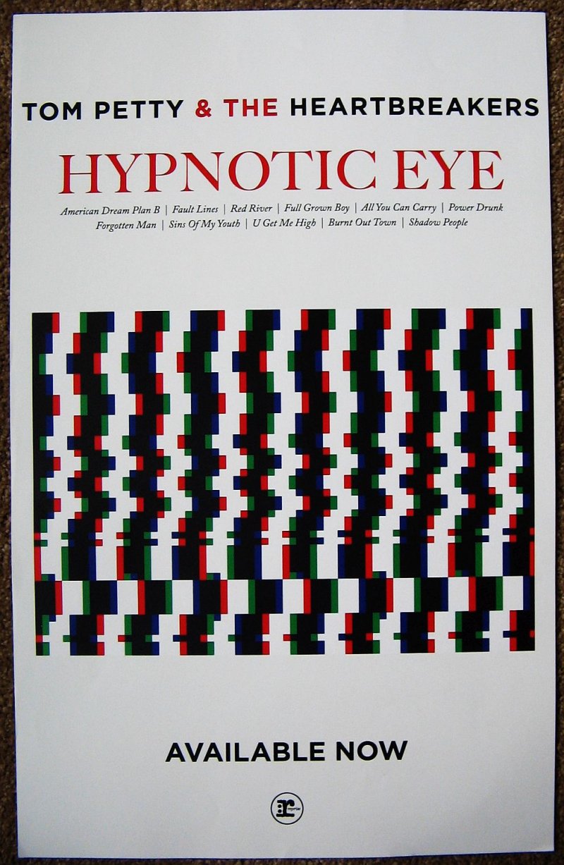 Image 0 of Petty TOM PETTY And THE HEARTBREAKERS POSTER Hypnotic Eye 11x17