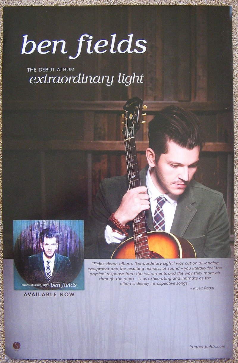 Image 0 of Fields BEN FIELDS Album POSTER Extraordinary Light 11x17