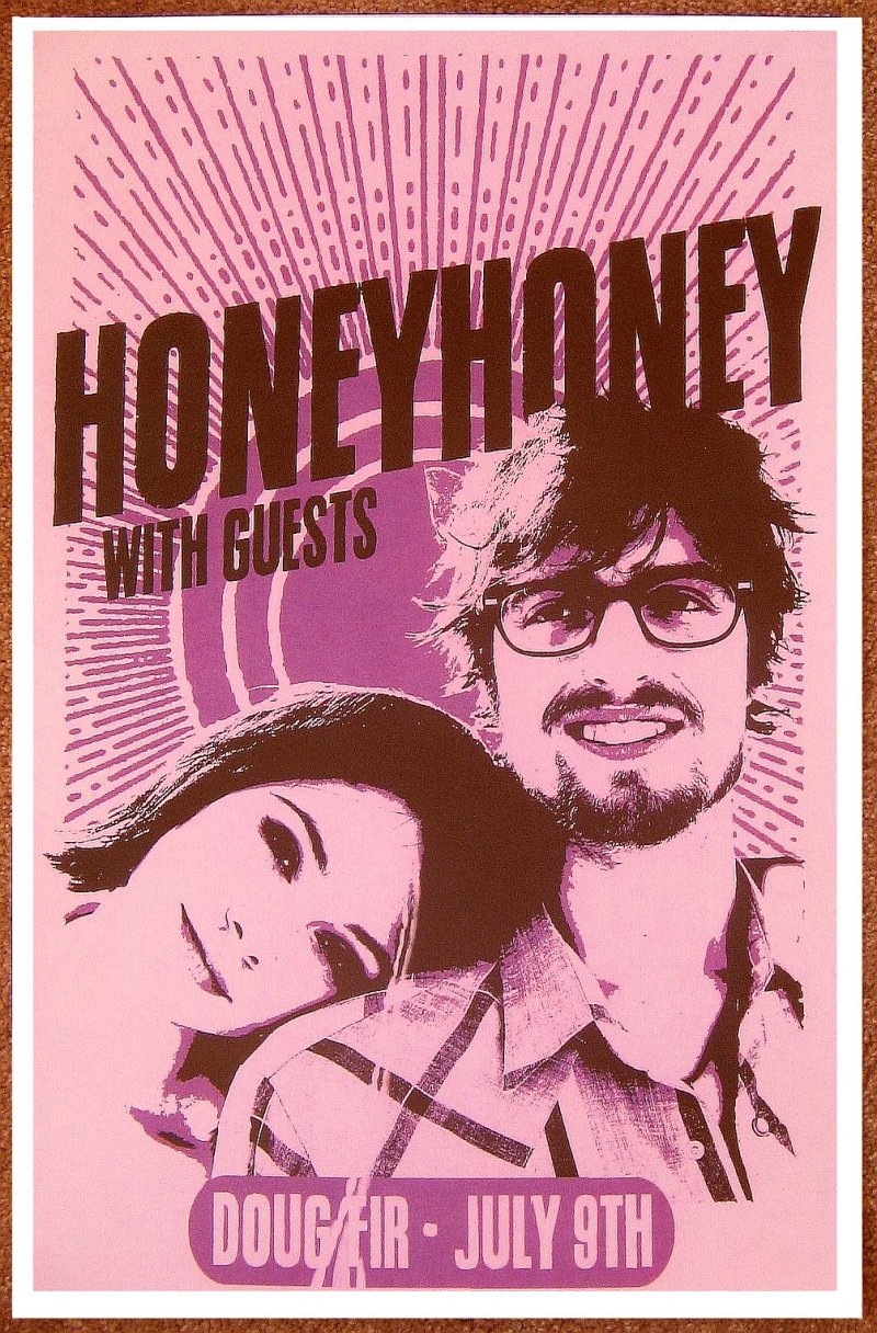 Image 0 of HONEYHONEY 2015 Gig POSTER Portland Oregon Concert