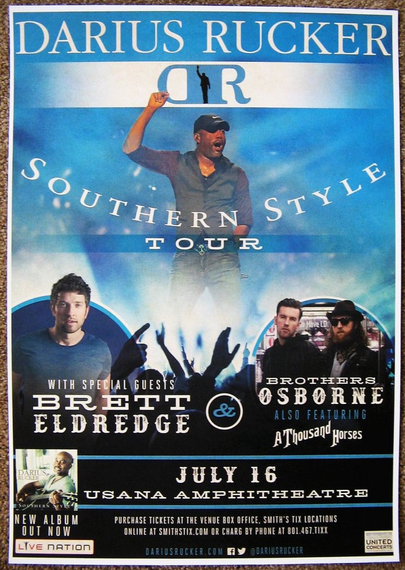 Image 0 of Rucker DARIUS RUCKER 2015 Gig POSTER Utah Concert Hootie & Blowfish