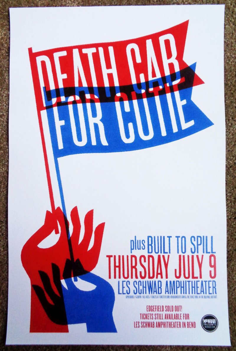 Image 0 of DEATH CAB FOR CUTIE 2015 Gig POSTER Bend Oregon Concert