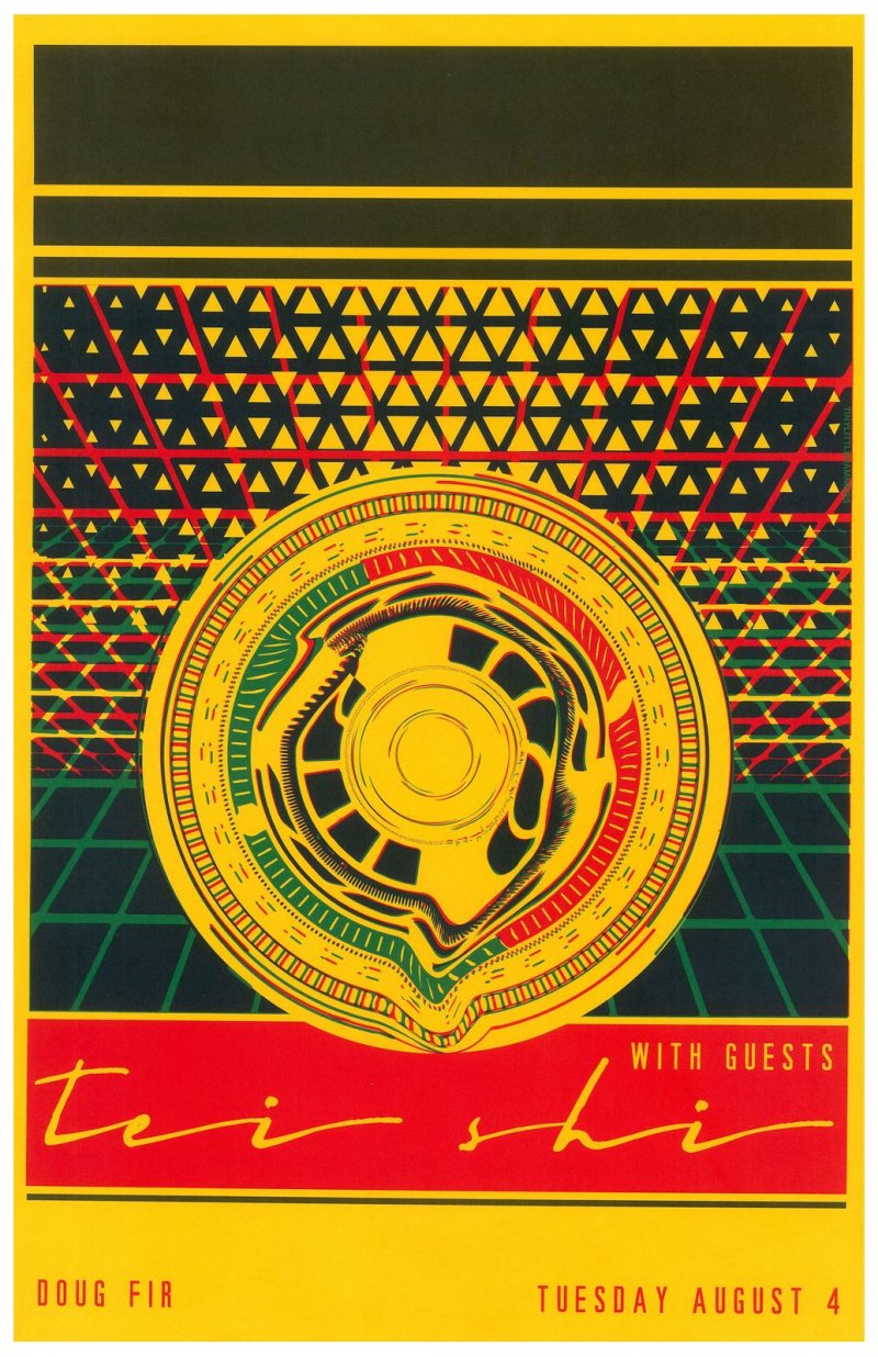 Image 0 of TEI SHI 2015 Gig POSTER Portland Oregon Concert