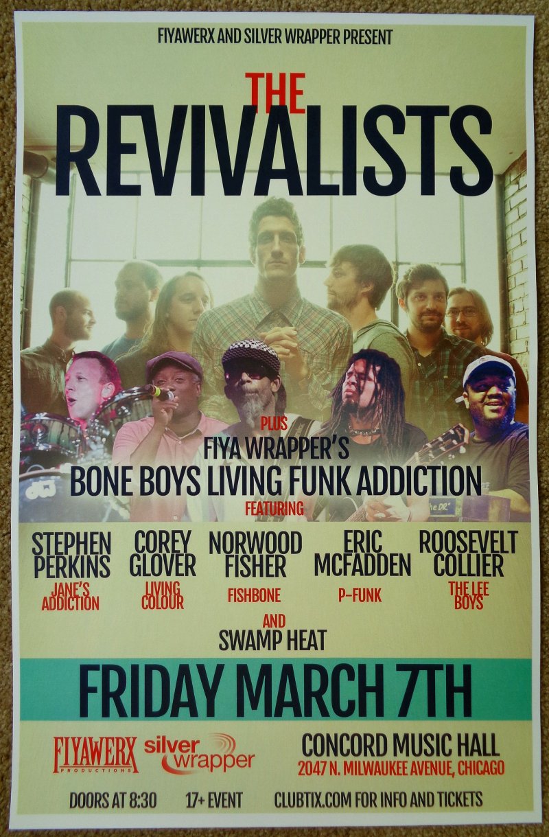 Image 0 of Revivalists THE REVIVALISTS 2014 Gig POSTER Chicago Illinois Concert