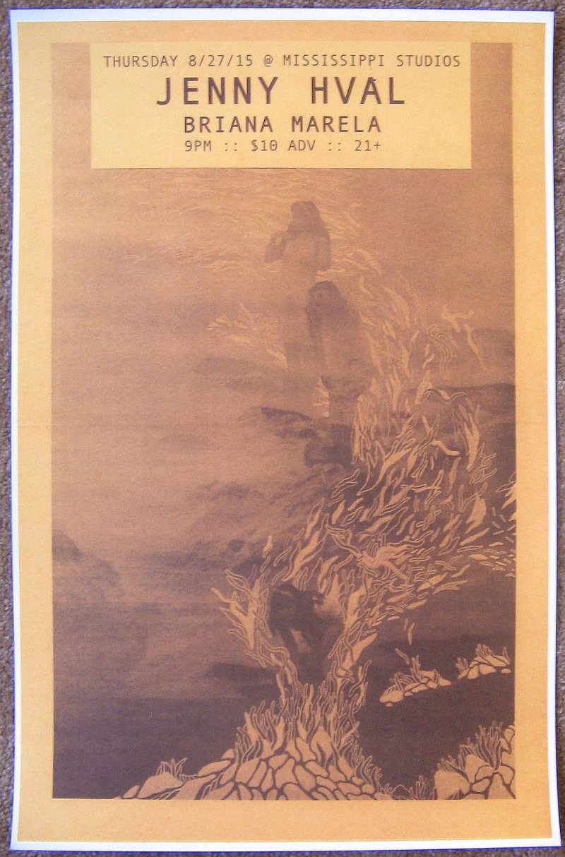 Image 0 of Hval JENNY HVAL 2015 Gig POSTER Portland Oregon Concert Ver. 1 Apocalypse Girl 