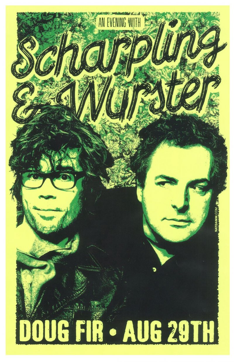 Image 0 of SCHARPLING & WURSTER 2015 Gig POSTER Comedy Portland Oregon Show