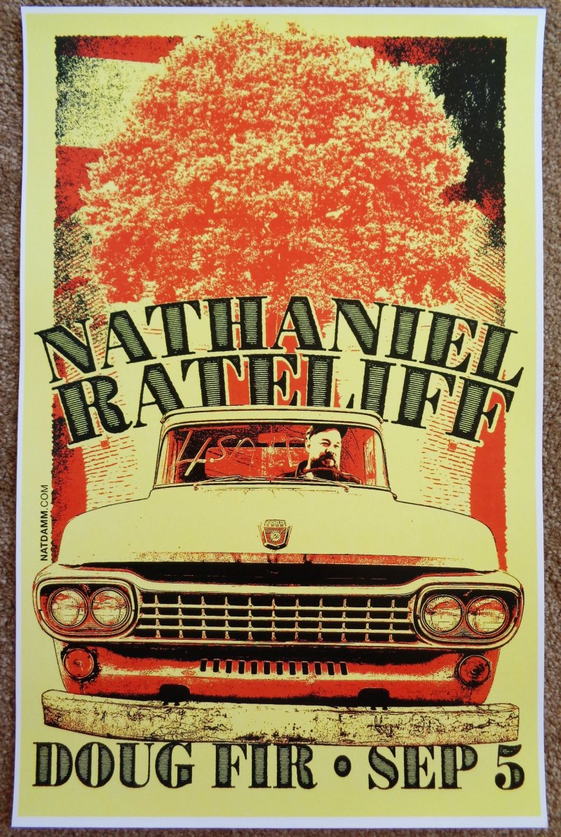 Rateliff NATHANIEL RATELIFF 2015 Gig POSTER Portland Oregon Concert