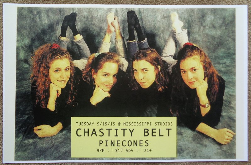 Image 0 of CHASTITY BELT Gig POSTER Portland Oregon Sept 2015 Time To Go Home Concert