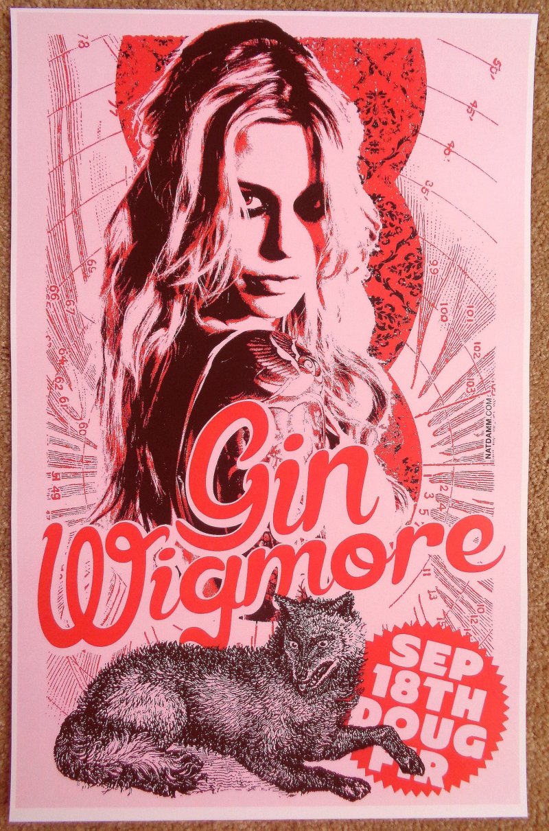 Image 0 of Wigmore GIN WIGMORE 2015 Gig POSTER Portland Oregon Concert 