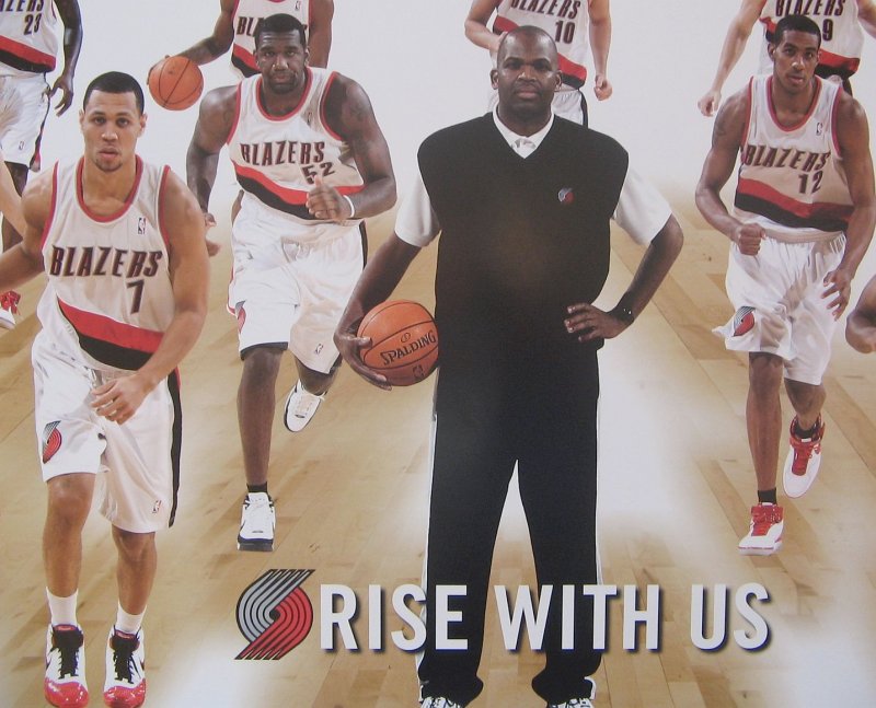 Image 1 of Portland Trailblazers 2007-08 Blazers Game Handout TEAM POSTER Brandon Roy