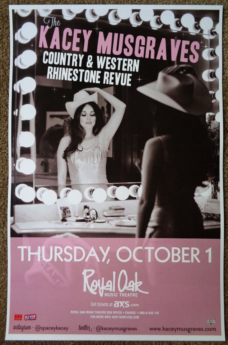 Image 0 of Musgraves KACEY MUSGRAVES 2015 Gig POSTER Royal Oak Michigan Concert