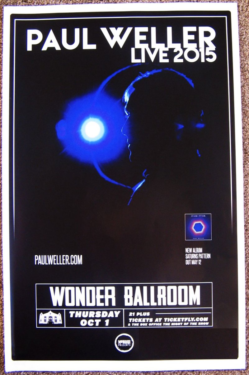 Image 0 of Weller PAUL WELLER 2015 Gig POSTER Portland Oregon Concert THE JAM