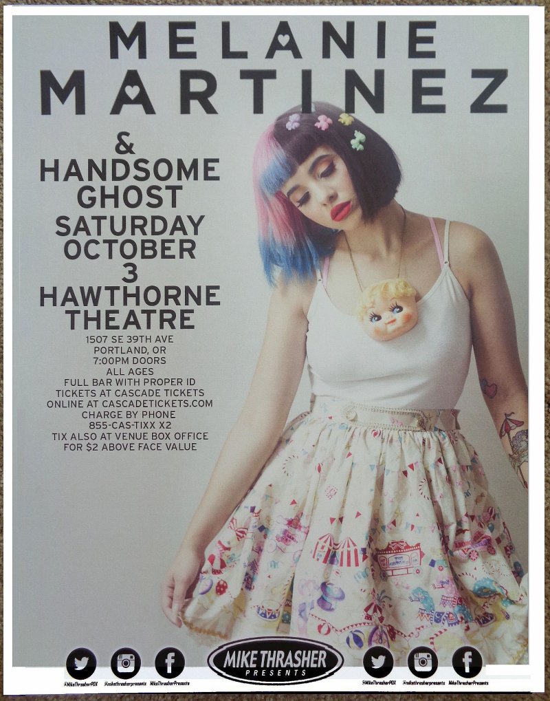 Martinez MELANIE MARTINEZ 2015 Gig POSTER Portland Oregon Concert