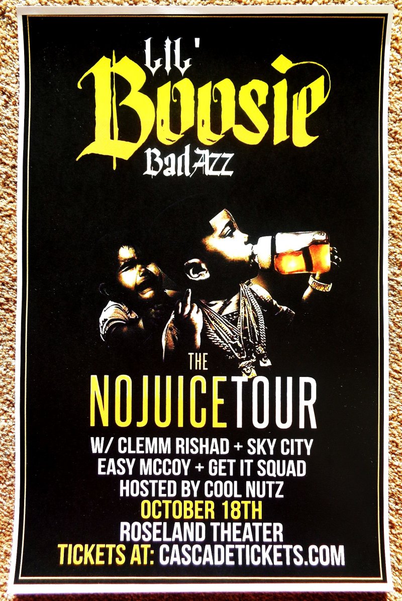 Image 0 of LIL' BOOSIE BADAZZ 2015 Gig POSTER Portland Oregon Concert