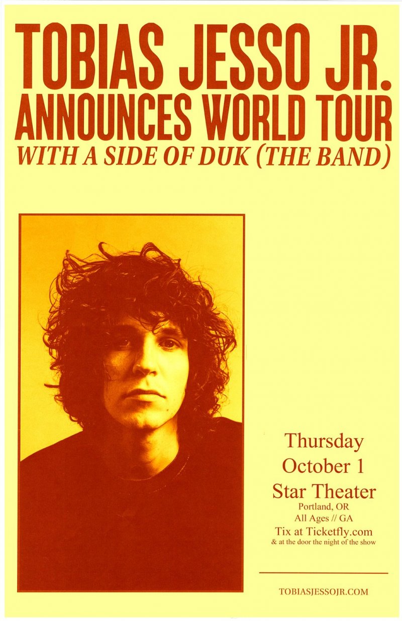 Image 0 of Jesso TOBIAS JESSO JR. Gig POSTER Oct. 2015 Portland Oregon Concert