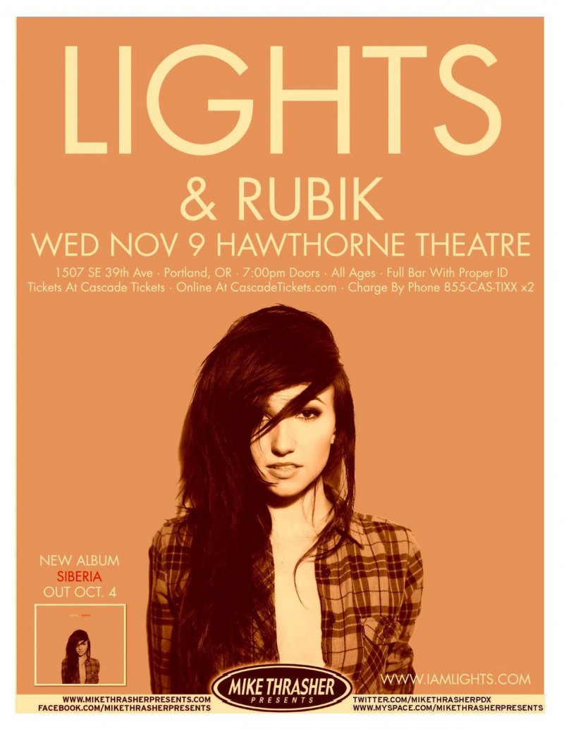 Image 0 of LIGHTS Valerie Poxleitner POSTER 2011 Gig Portland Oregon Concert