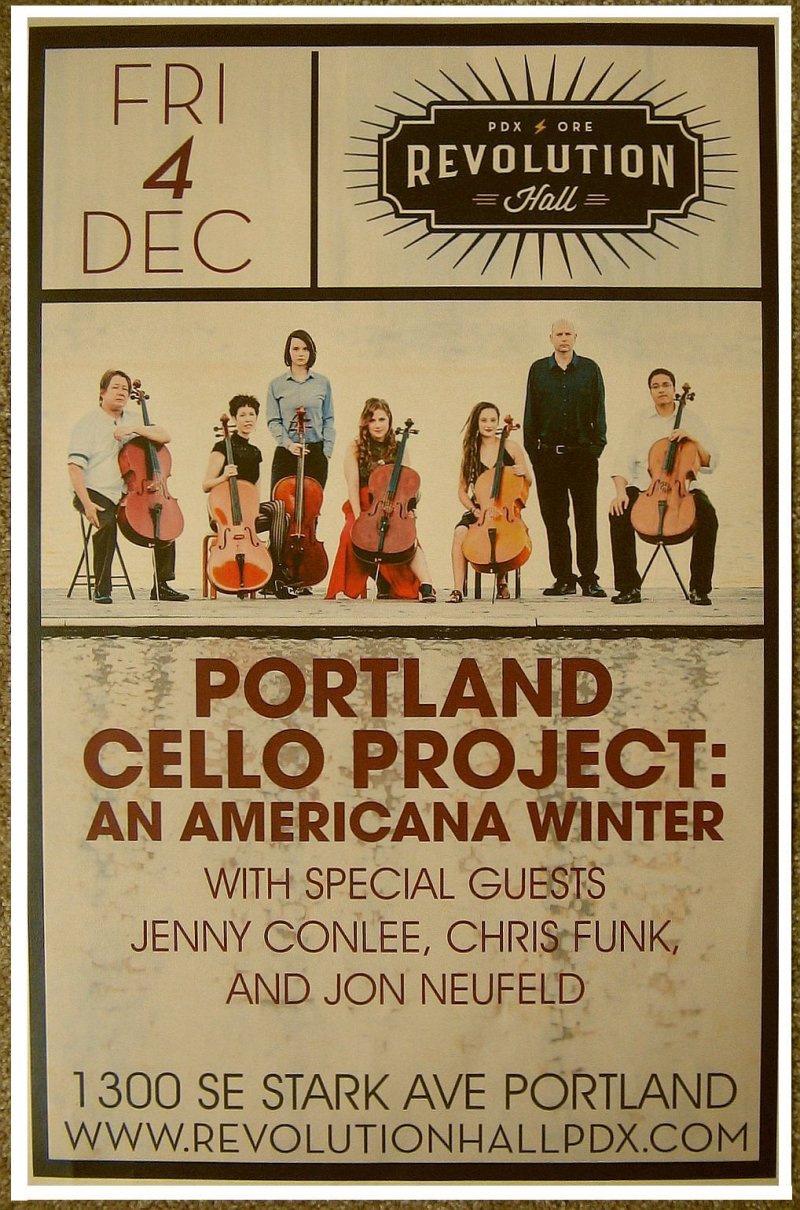 Image 0 of PORTLAND CELLO PROJECT 2015 Gig POSTER Portland Oregon Concert THE DECEMBERISTS