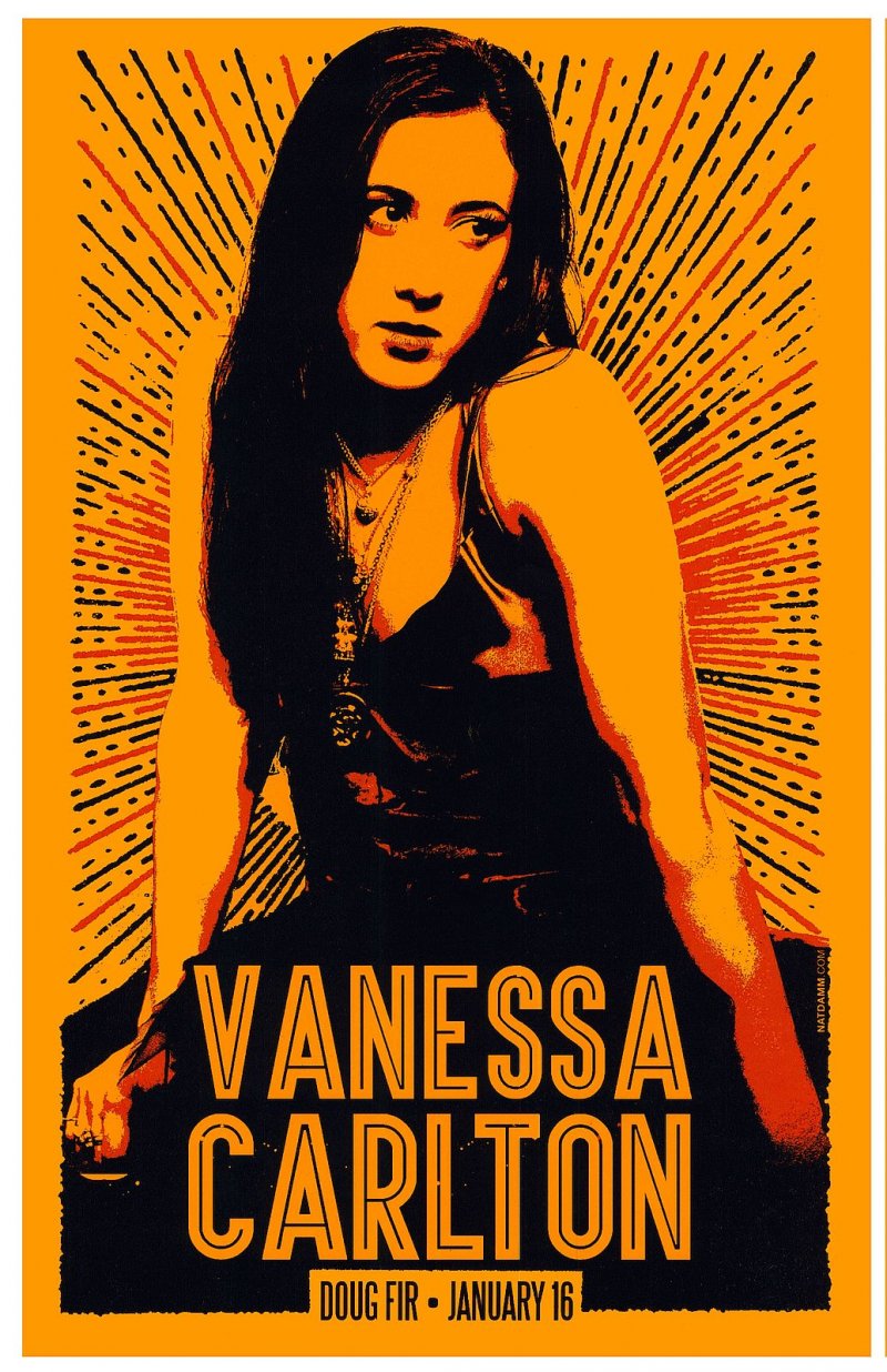 Image 0 of Carlton VANESSA CARLTON 2016 POSTER Gig Portland Oregon Concert