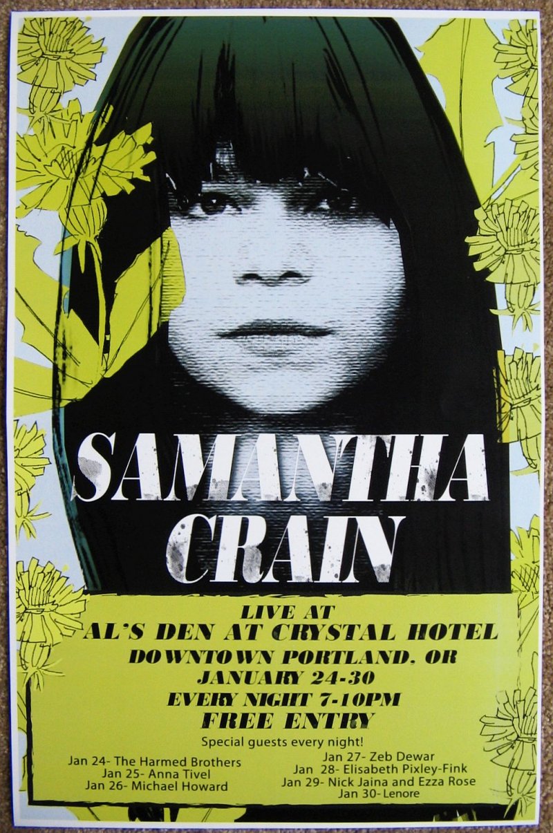 Image 0 of Crain SAMANTHA CRAIN Gig POSTER 2016 Portland Oregon Concert