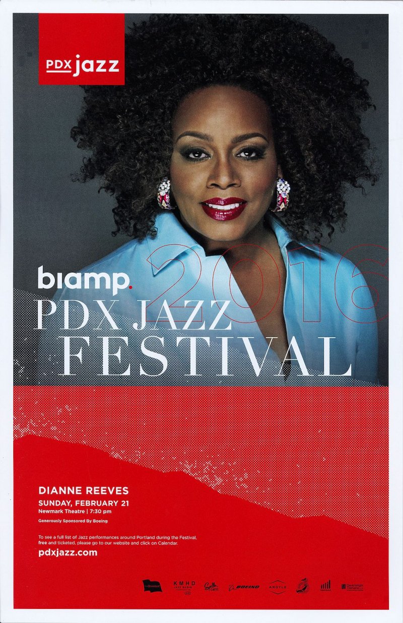 Reeves DIANNE REEVES 2016 POSTER PDX Jazz Festival Portland Oregn Concert
