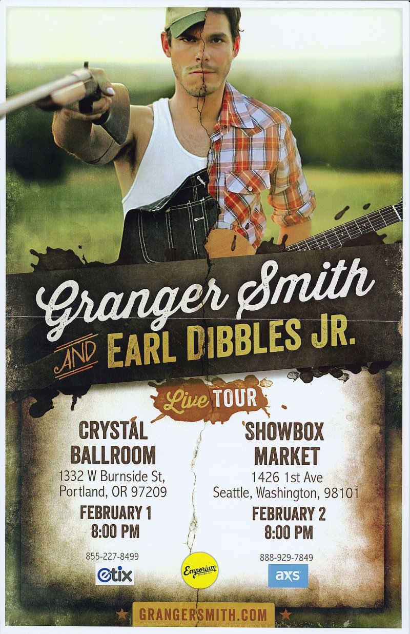 Image 0 of Smith GRANGER SMITH Earl Dibbles Jr POSTER 2016 Gig Portland OR. Seattle Concert