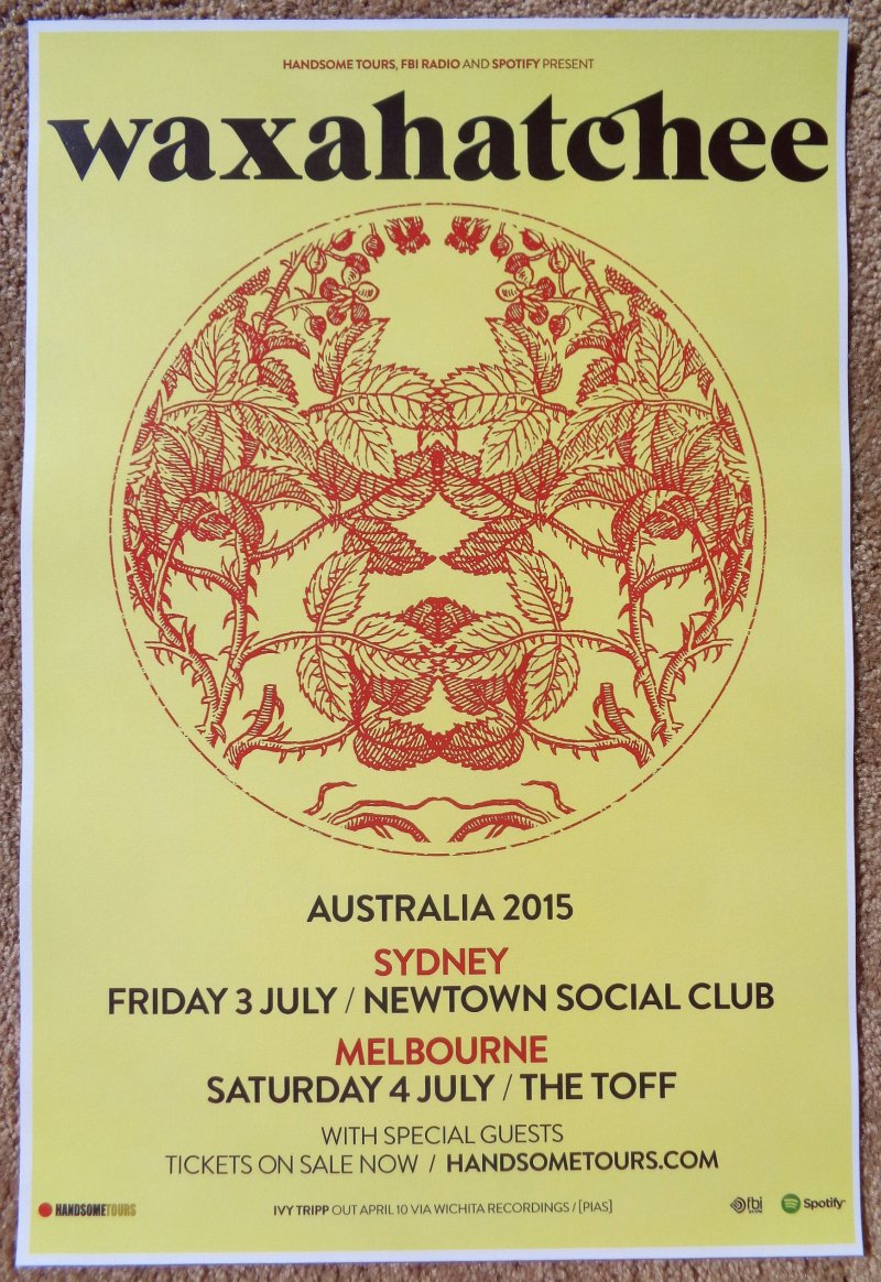 Image 0 of WAXAHATCHEE 2015 Tour POSTER Australia Katie Crutchfield Gig Concert