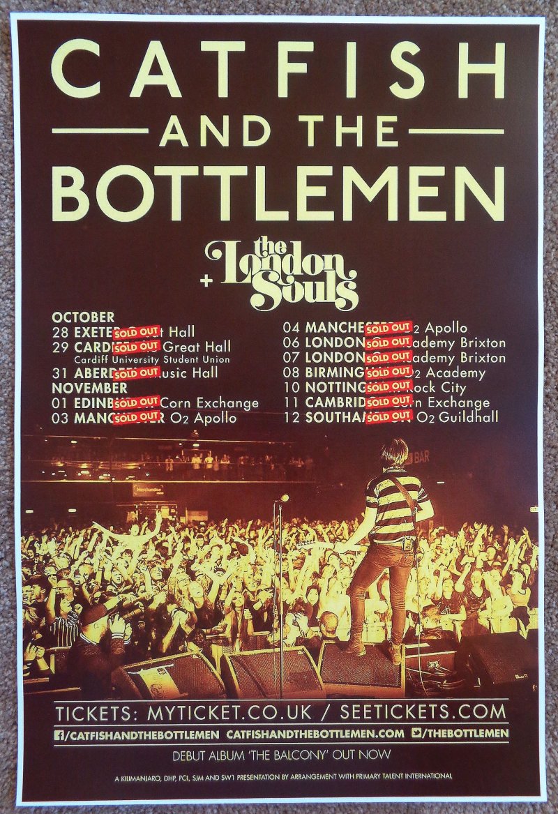 Image 0 of CATFISH AND THE BOTTLEMEN Tour POSTER 2015 United Kingdom Gig Concert