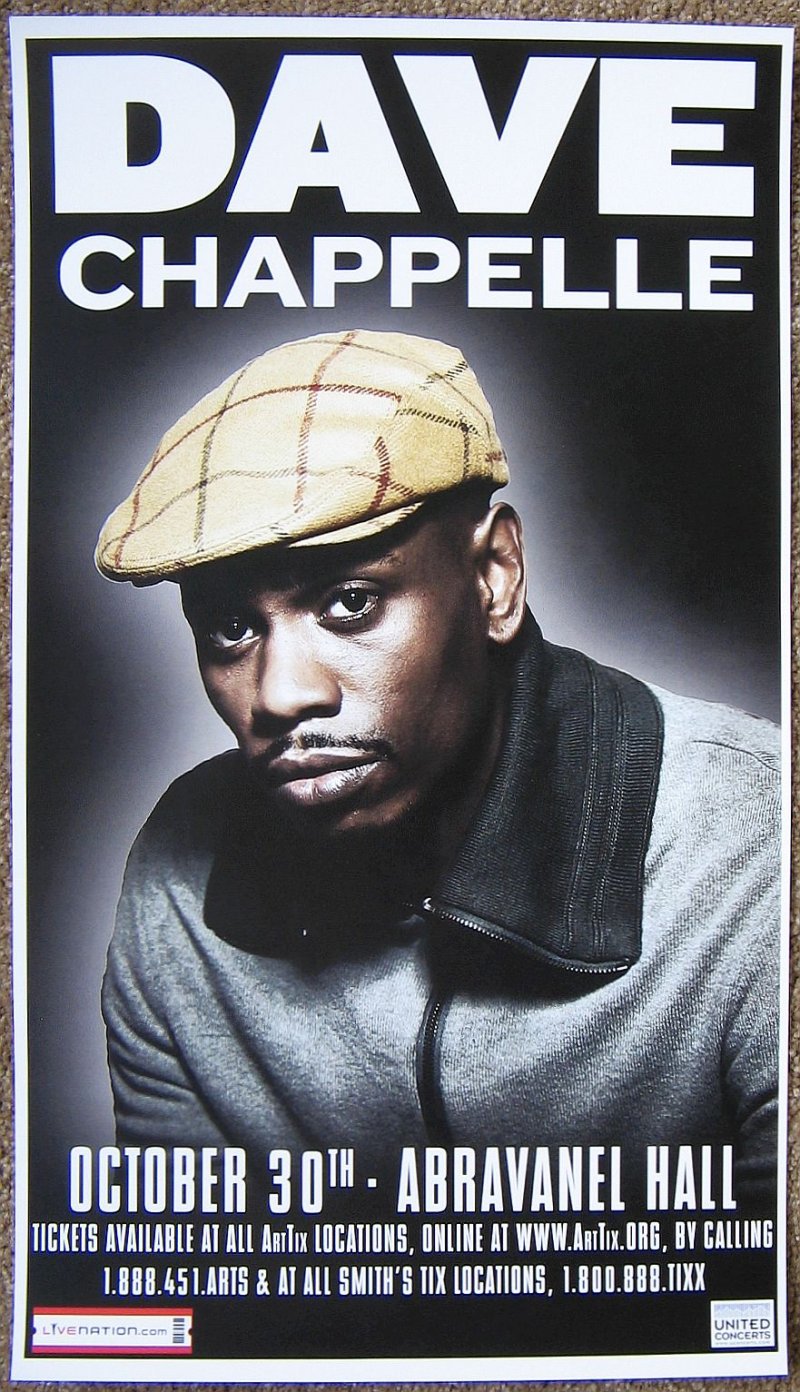 Image 0 of Chappelle DAVE CHAPPELLE 2013 Gig POSTER Salt Lake City Utah Comedy