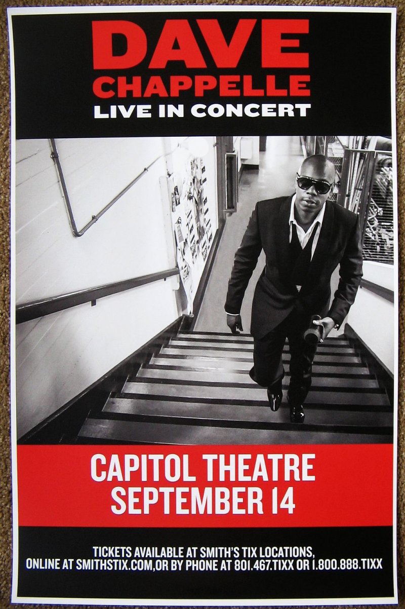 Image 0 of Chappelle DAVE CHAPPELLE 2015 Gig POSTER Salt Lake City Utah Comedy