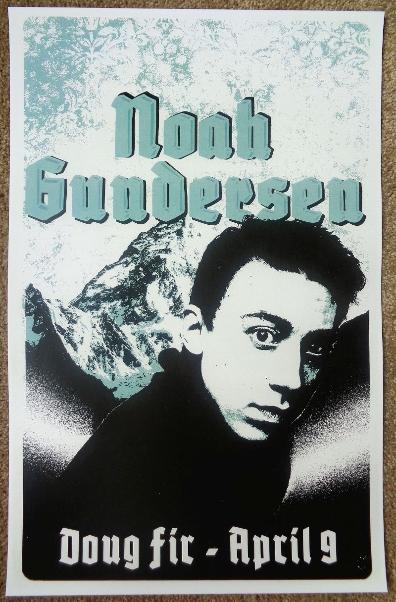 Image 0 of Gundersen NOAH GUNDERSEN 2016 Gig POSTER Portland Oregon Concert