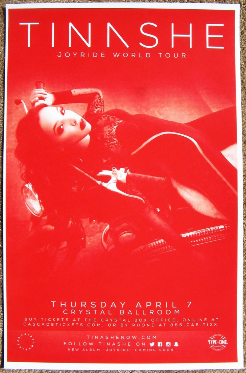 Image 0 of TINASHE 2016 Gig POSTER Portland Oregon Concert