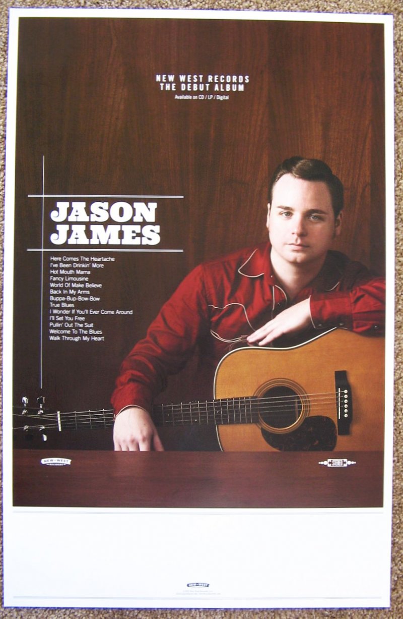 Image 1 of James JASON JAMES Debut Album POSTER 2-Sided 11x17