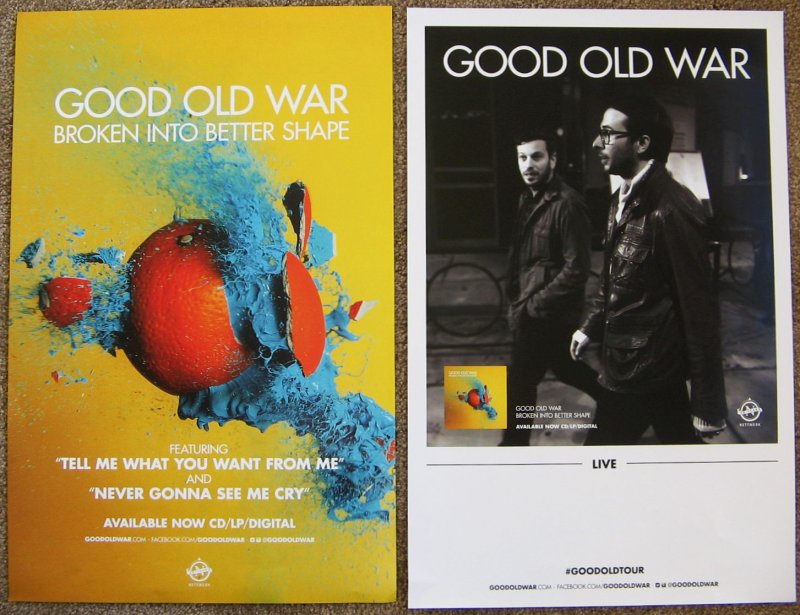 GOOD OLD WAR Album POSTER Broken Into Better Shape 2-Sided 11x17