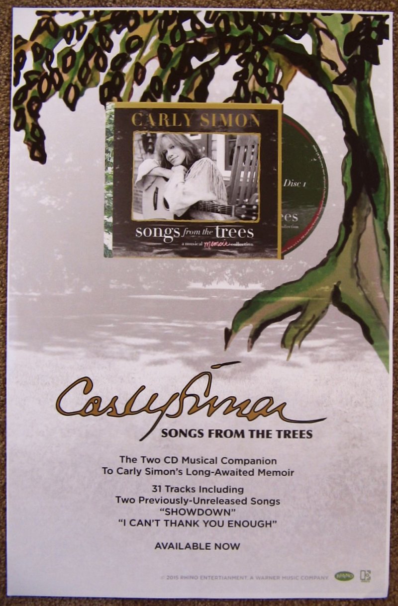 Image 0 of Simon CARLY SIMON Album POSTER Songs From The Trees 11x17