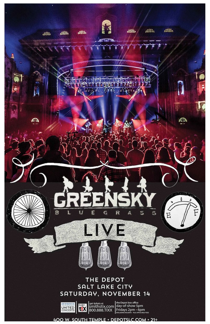 Image 0 of GREENSKY BLUEGRASS 2015 Gig POSTER Salt Lake City Utah Concert