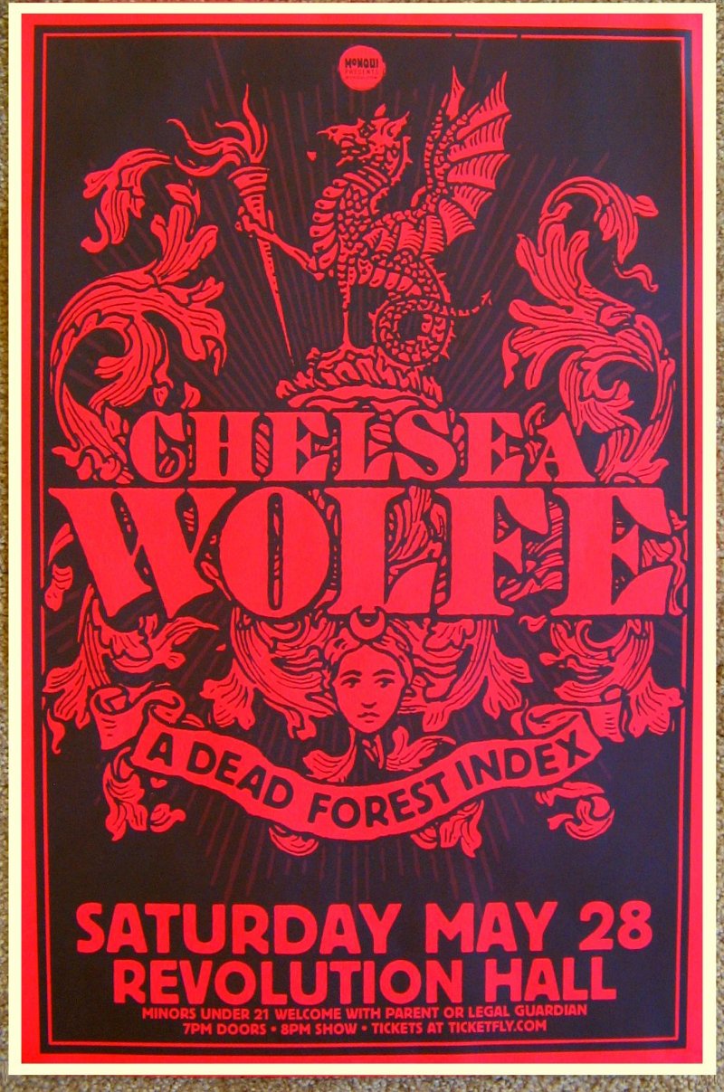 Image 0 of Wolfe CHELSEA WOLFE 2016 Gig POSTER Portland Oregon Concert