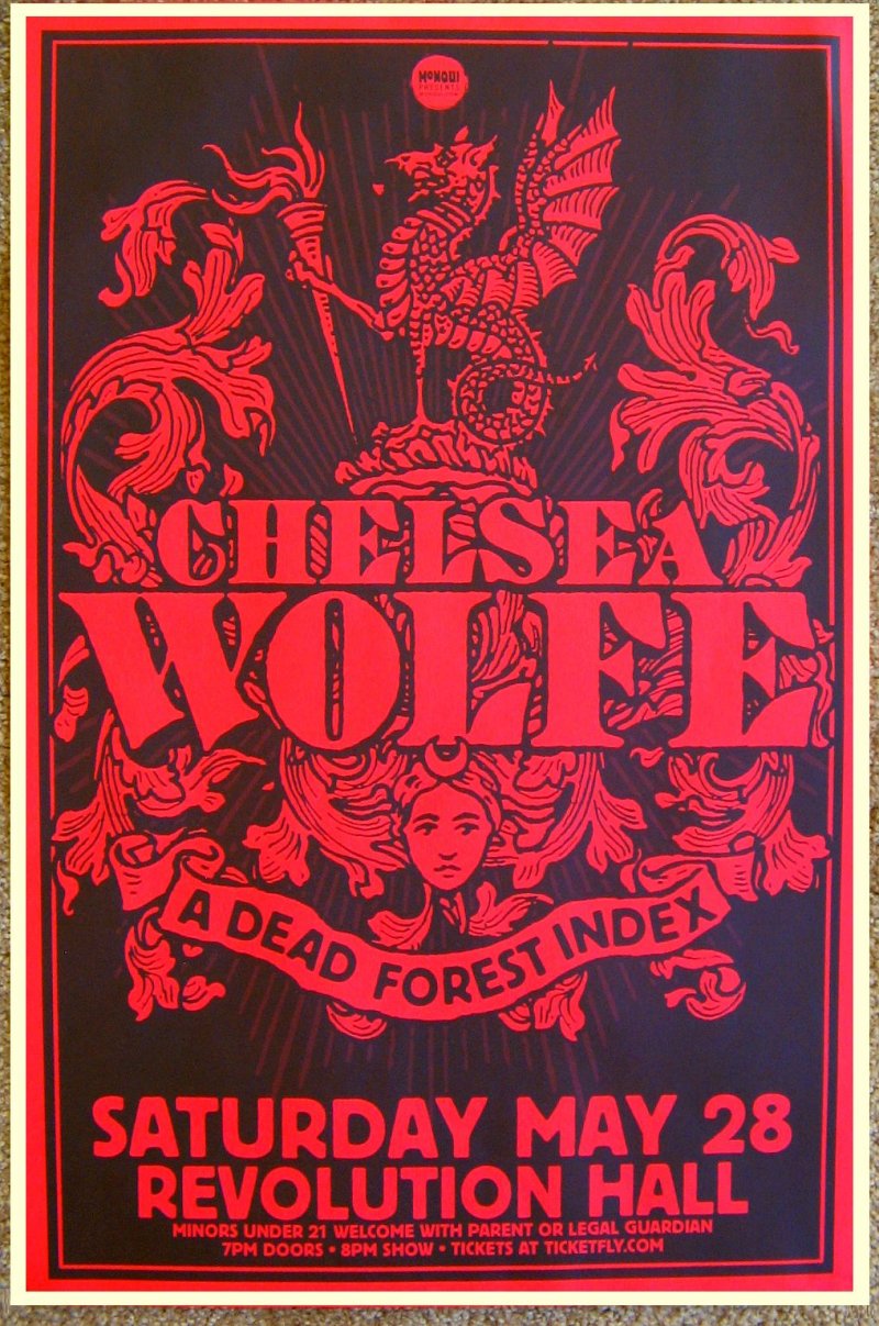 Image 0 of Wolfe CHELSEA WOLFE 2016 Gig POSTER Portland Oregon Concert