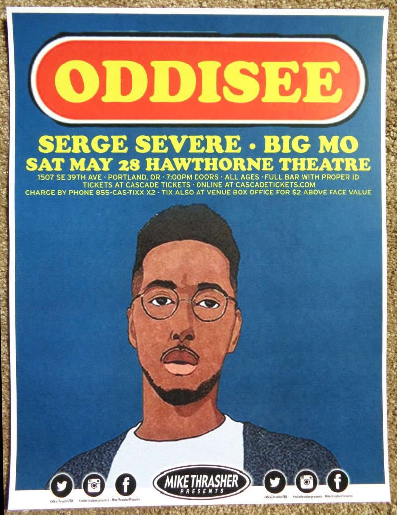 Image 0 of ODDISEE 2016 Gig POSTER Portland Oregon Concert Diamond District