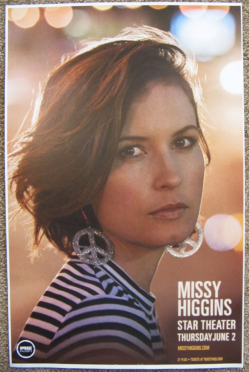 Image 0 of Higgins MISSY HIGGINS 2016 Gig POSTER Portland Oregon Concert