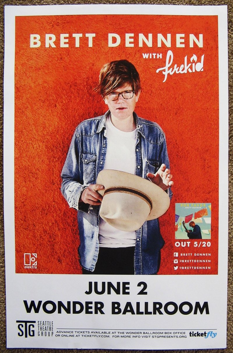 Image 0 of Dennen BRETT DENNEN 2016 Gig POSTER Portland Oregon Concert