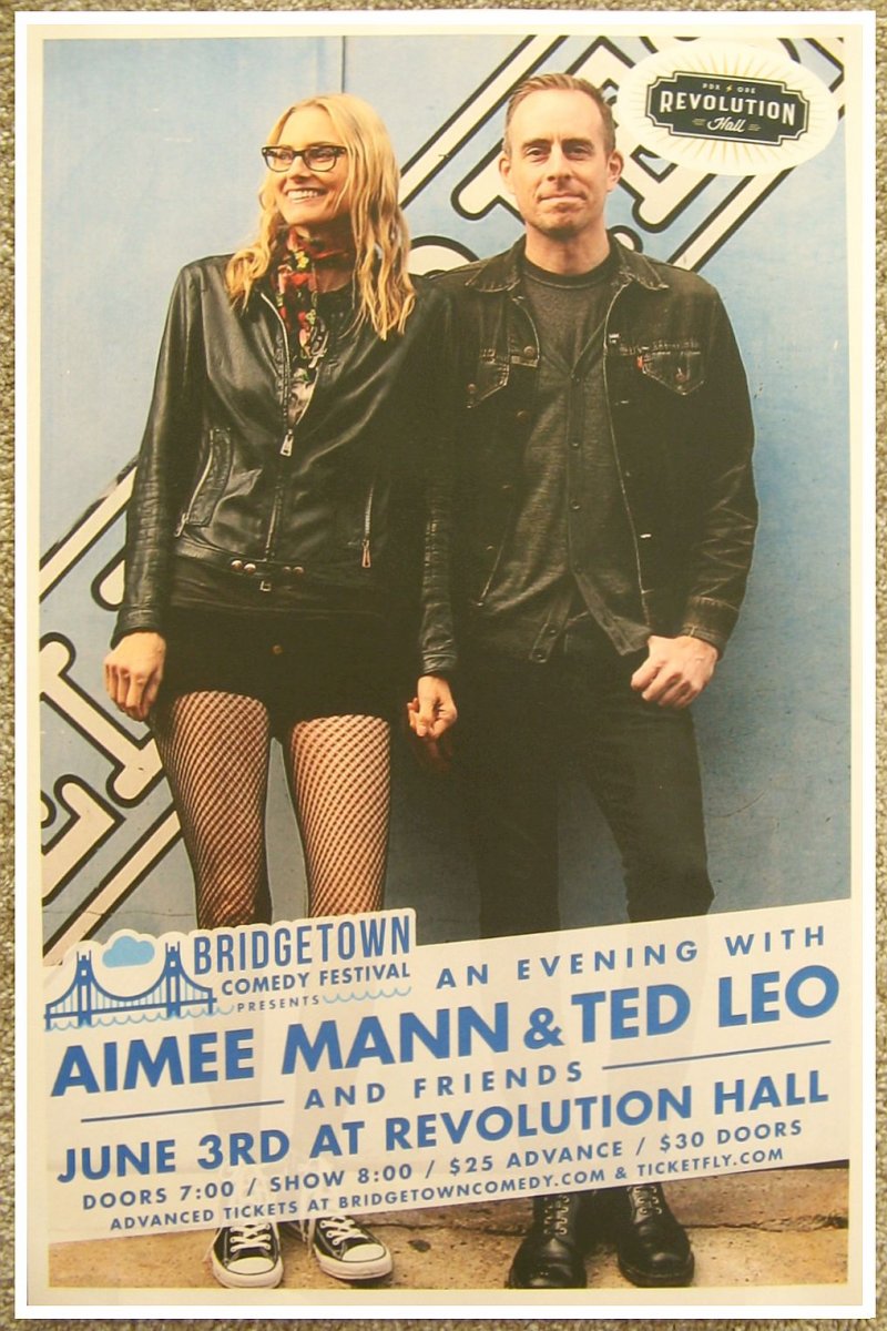 Image 0 of Leo TED LEO & AIMEE MANN 2016 Gig POSTER Portland Oregon Concert