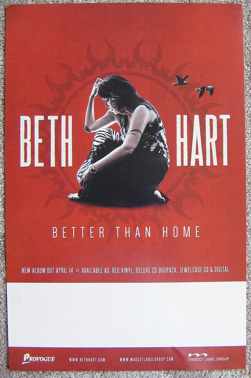 Image 0 of Hart BETH HART Album POSTER Better Than Home 11x17