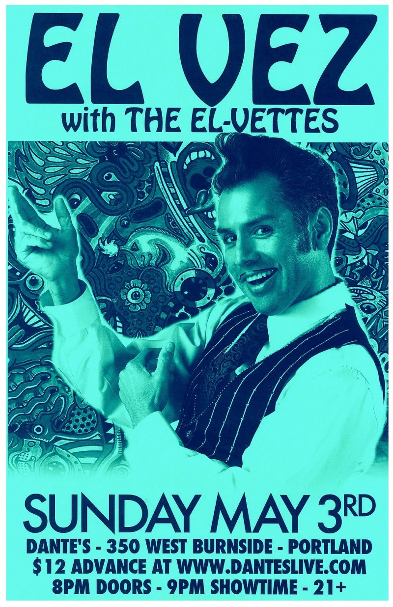 Image 0 of EL VEZ 2015 Gig POSTER Portland Oregon Concert