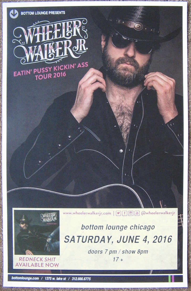 Image 0 of Walker WHEELER WALKER JR. 2016 Gig POSTER Chicago Illinois Concert