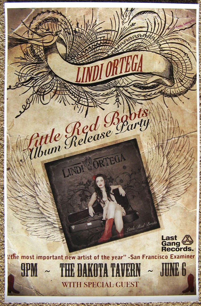 Image 0 of Ortega LINDI ORTEGA 2011 Gig POSTER Toronto Canada Little Red Boots Concert