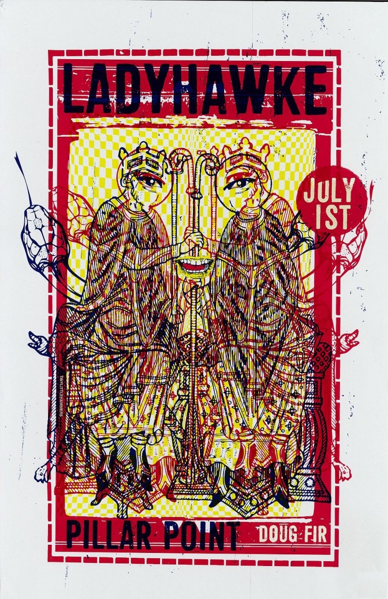 Image 0 of LADYHAWKE 2016 Gig Tour POSTER Portland Oregon Concert Phillipa Pip Brown