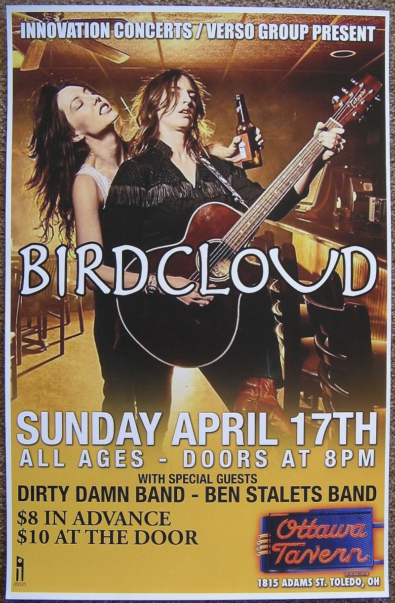 Image 0 of BIRDCLOUD 2015 Gig POSTER Toledo Ohio Concert