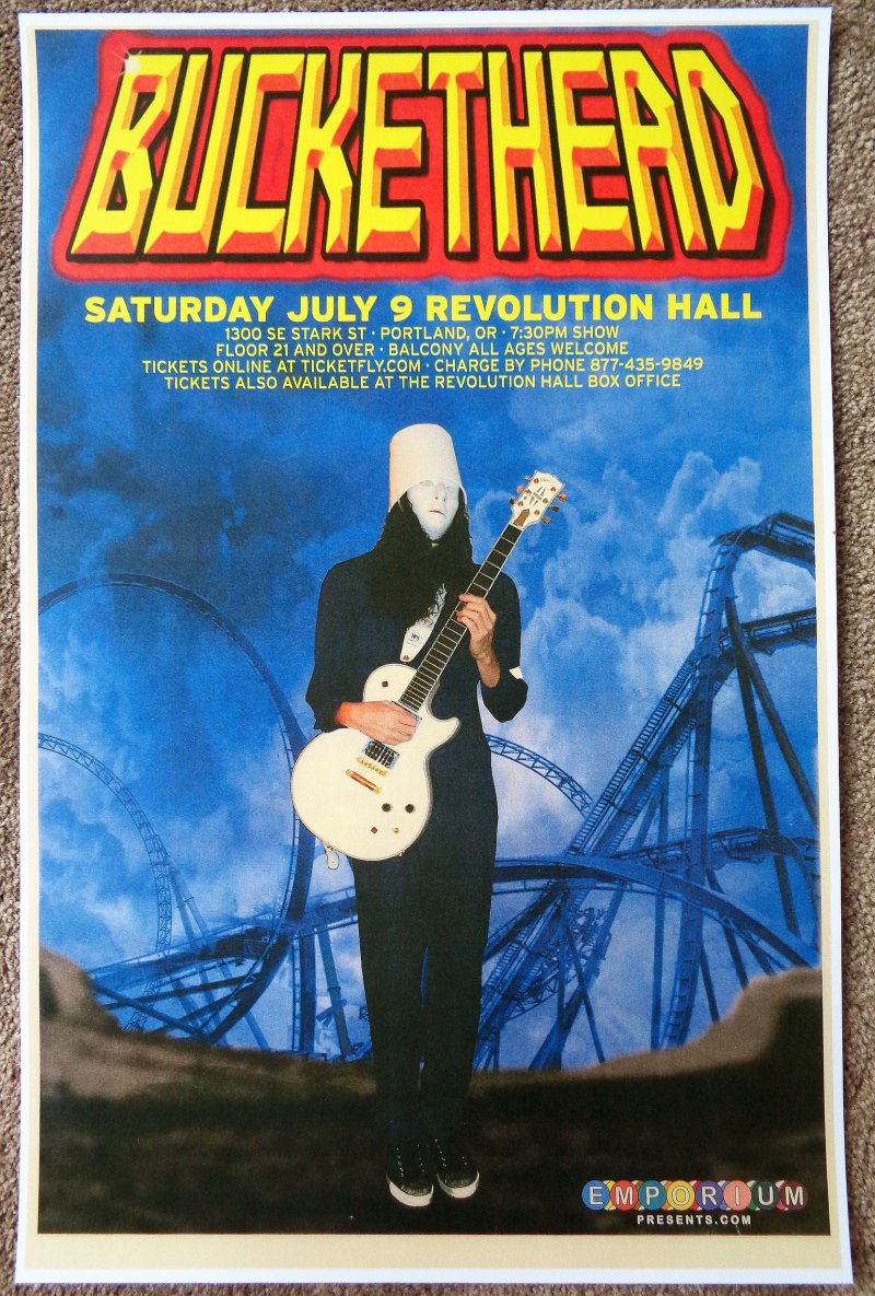 Image 0 of BUCKETHEAD 2016 Gig POSTER Portland Oregon Concert